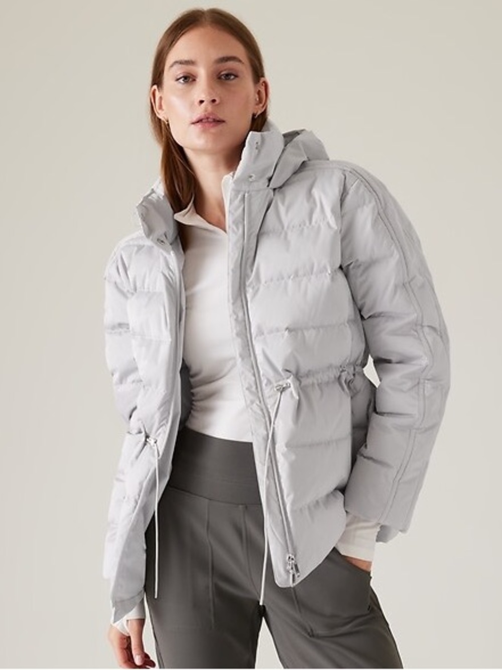 Athleta Pursuit Sateen Down Puffer